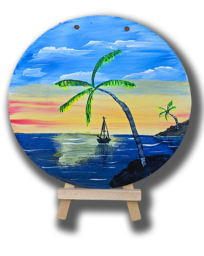 Sunset Seascape round